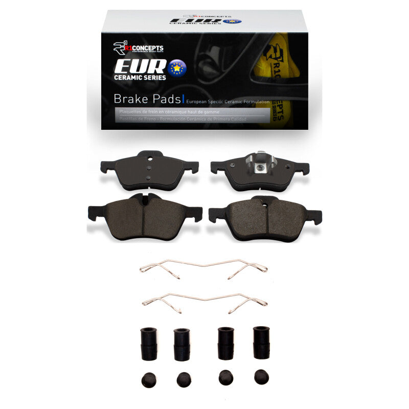 R1 Concepts R1 02-08 Mini Cooper (Excl Clubman) Front Euro Ceramic Brake Pads & Hardware Kit