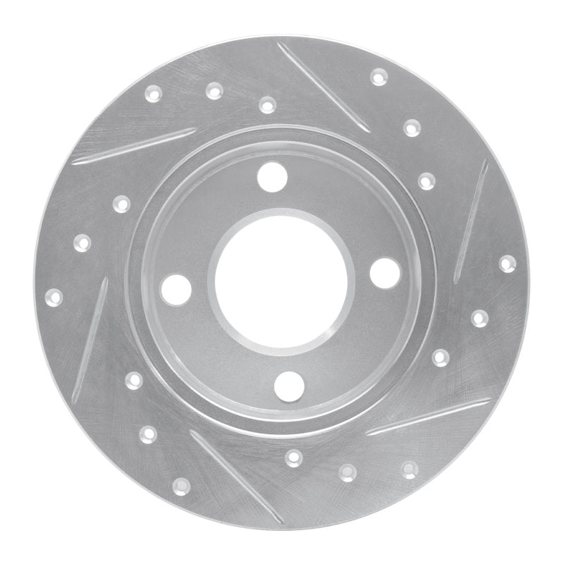 R1 Concepts R1 84-95 Audi 4000 Quattro Rear Left Drilled & Slotted Silver Brake Rotor