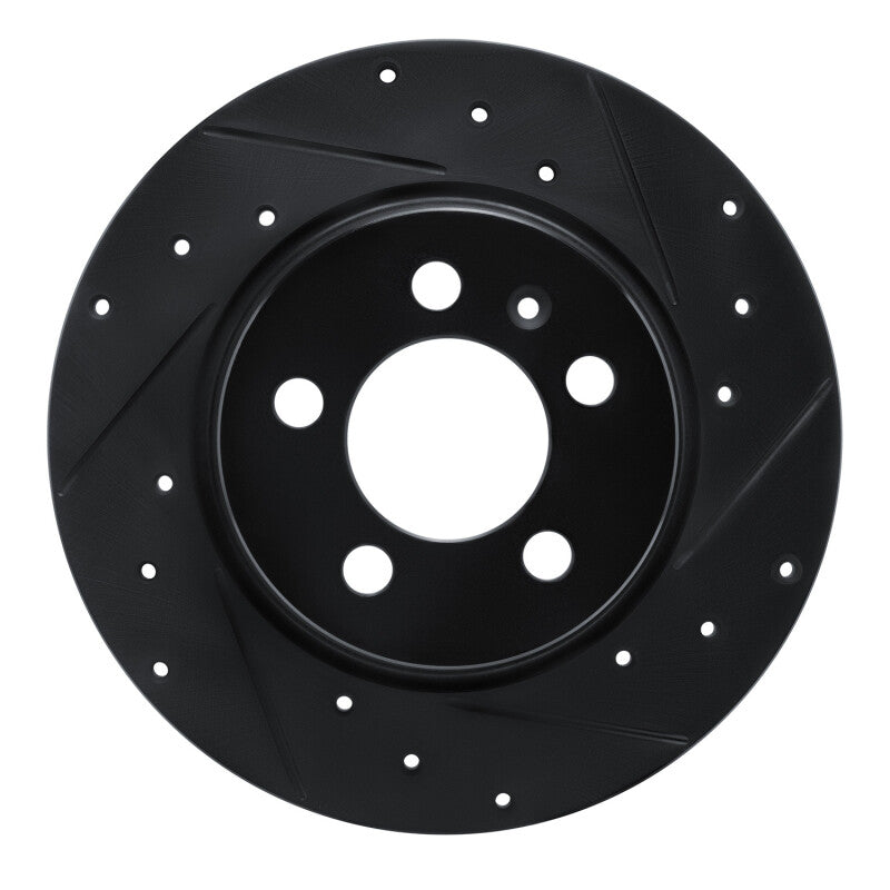 R1 Concepts R1 15-18 Audi A1 (Mexico) Rear Right Drilled & Slotted Black Brake Rotor