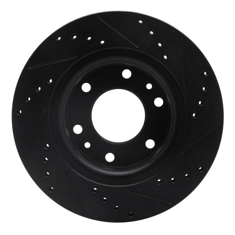 R1 Concepts R1 06-09 Buick Rainier Front Left Drilled & Slotted Black Brake Rotor