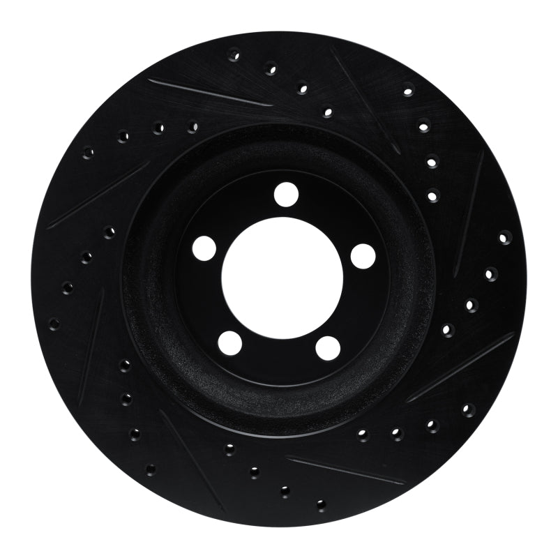 R1 Concepts R1 65-72 Dodge Dart Front Left Drilled & Slotted Black Brake Rotor