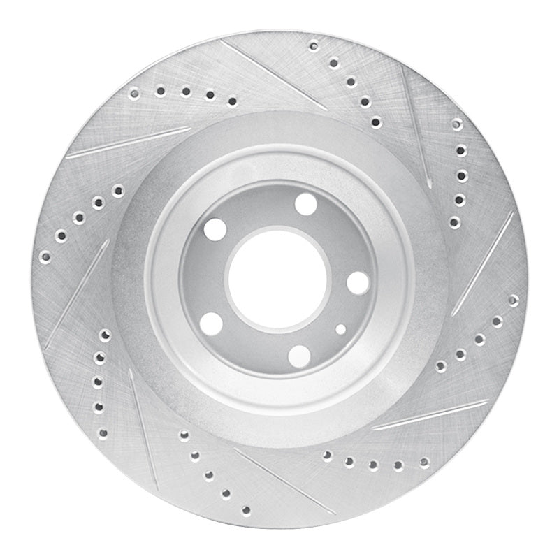 R1 Concepts R1 05-11 Audi A6 Quattro Rear Left Drilled & Slotted Silver Brake Rotor