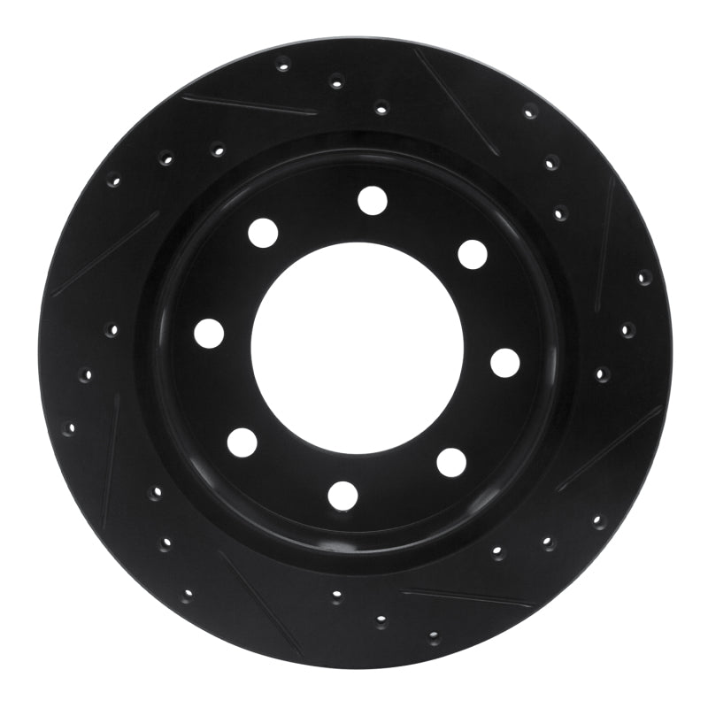 R1 Concepts R1 99-25 Chevrolet Silverado 1500 Rear Left Drilled & Slotted Black Brake Rotor