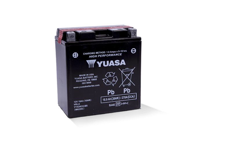 Yuasa Battery Yuasa YTX20CH-BS High Performance AGM Battery w/Bottle