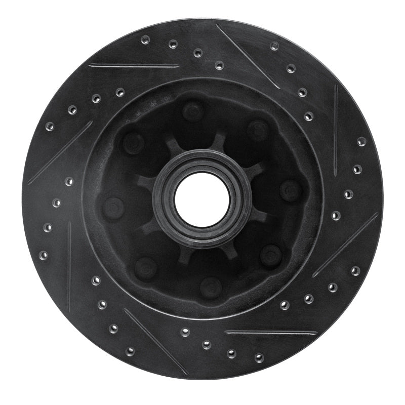 R1 Concepts R1 71-95 Chevrolet P20 Front Left Drilled & Slotted Black Brake Rotor