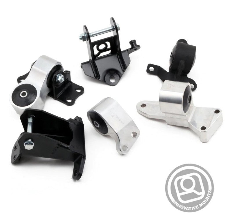 Innovative Mounts Innovative 06-11 Honda Civic Si K-Series Silver Billet Aluminum Mounts 75A Bushings (Not K24 Trans)