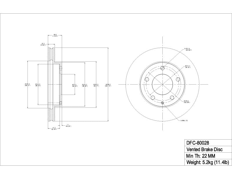 DFC 93-03 Ford Probe Front Brake Rotor