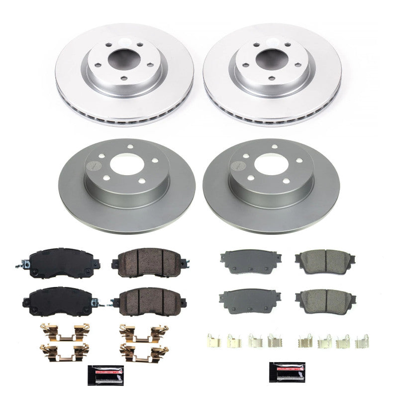 PowerStop Power Stop 19-22 Nissan Altima Front & Rear Z17 Coated Brake Kit