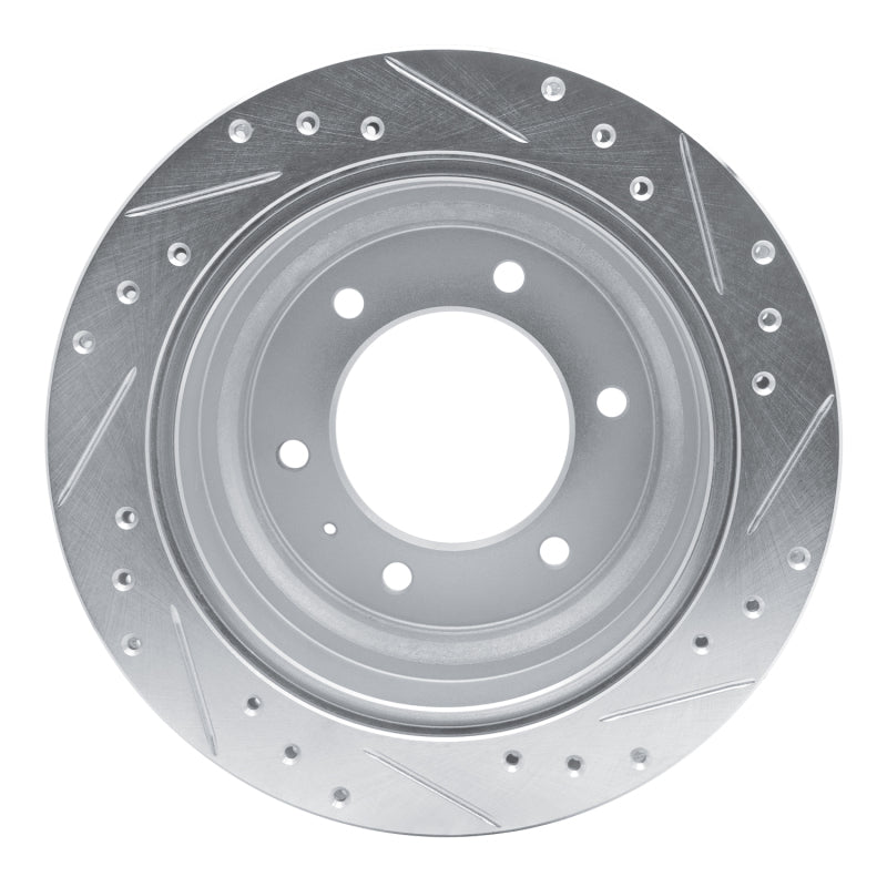 R1 Concepts R1 92-04 Acura SLX Rear Left Drilled & Slotted Silver Brake Rotor