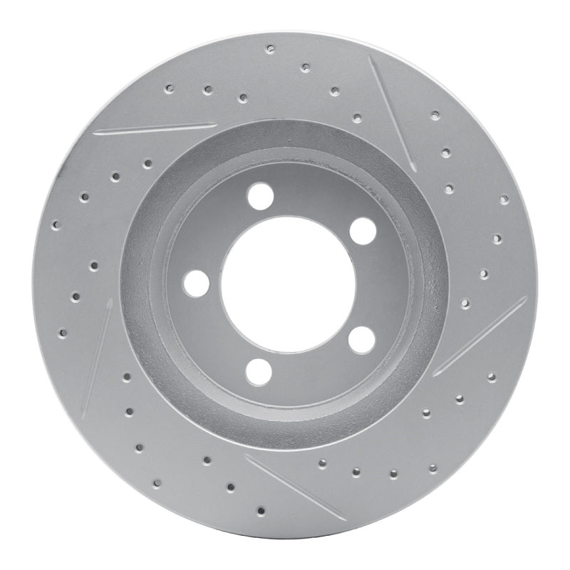 R1 Concepts R1 65-66 Ford Galaxie Front Left Drilled & Slotted Geo-Carbon Rotor