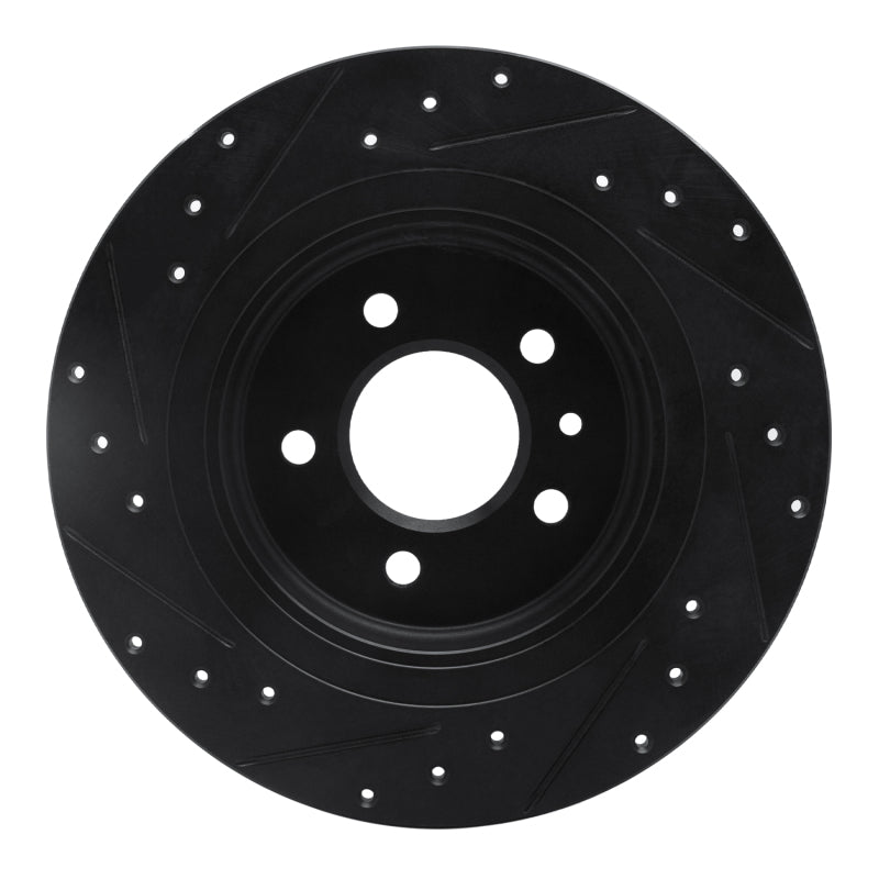 R1 Concepts R1 16-18 Buick Envision Rear Right Drilled & Slotted Black Brake Rotor