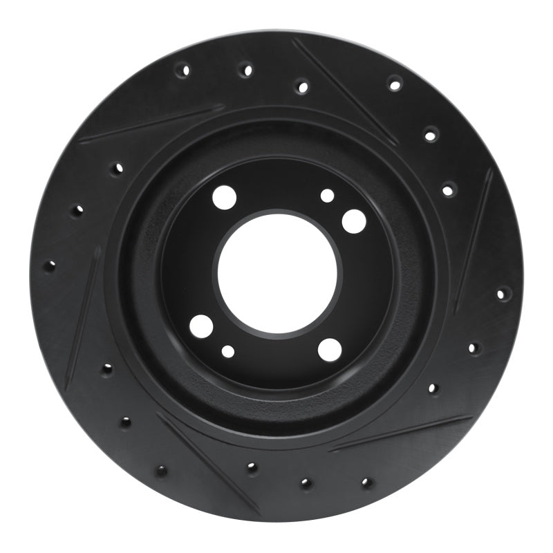 R1 Concepts R1 16-25 Dodge Attitude (Mexico) Front Left Drilled & Slotted Black Brake Rotor