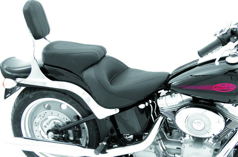 Mustang Motorcycle Mustang 06-17 Harley Softail Wide Tire (200mm) Standard Touring 1PC Seat - Black