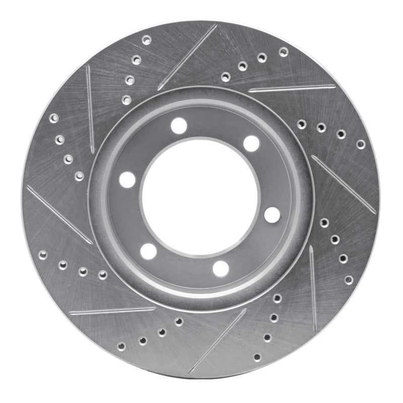 R1 Concepts R1 00-07 Toyota SEQUOIA Front Right Drilled & Slotted Silver Brake Rotor