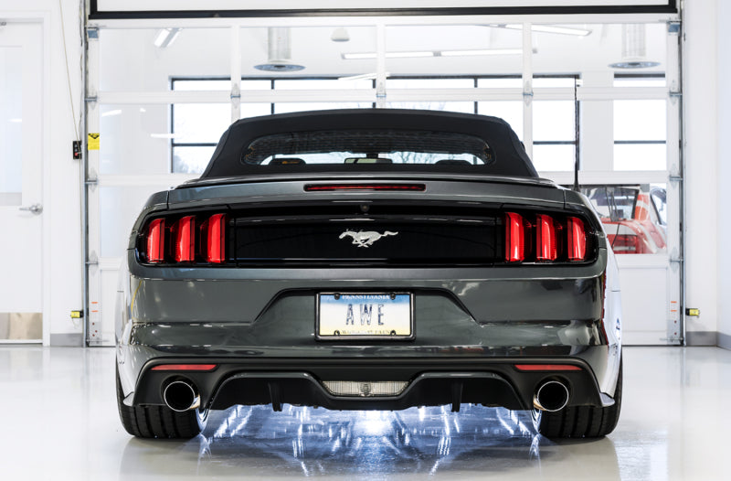 AWE Tuning S550 Mustang EcoBoost Axle-Back Exhaust - Touring Edition (Chrome Silver Tips)