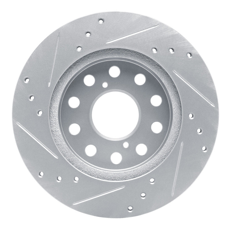 R1 Concepts R1 91-95 Toyota MR2 Rear Right Drilled & Slotted Silver Brake Rotor