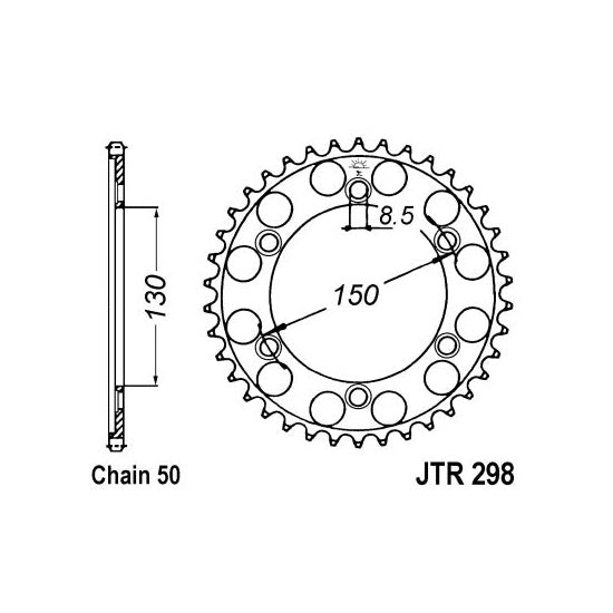 JT JTR298,40 Chain Sprocket
