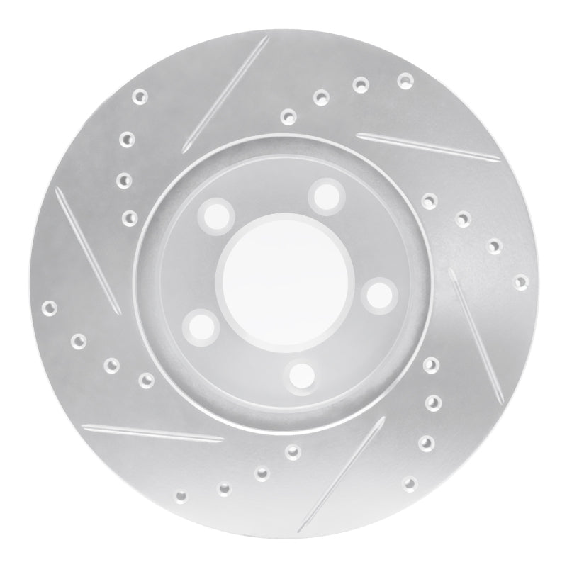 R1 Concepts R1 91-00 Ford Windstar Front Right Drilled & Slotted Silver Brake Rotor