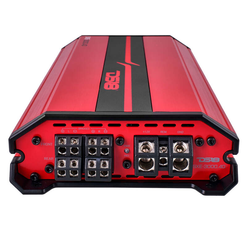DS18 4-Channel SXE Amplifier Class D 2x 500/4ohm Bridge 4 x 320/2ohm 4 x 200/4ohm Watts RMS- Red