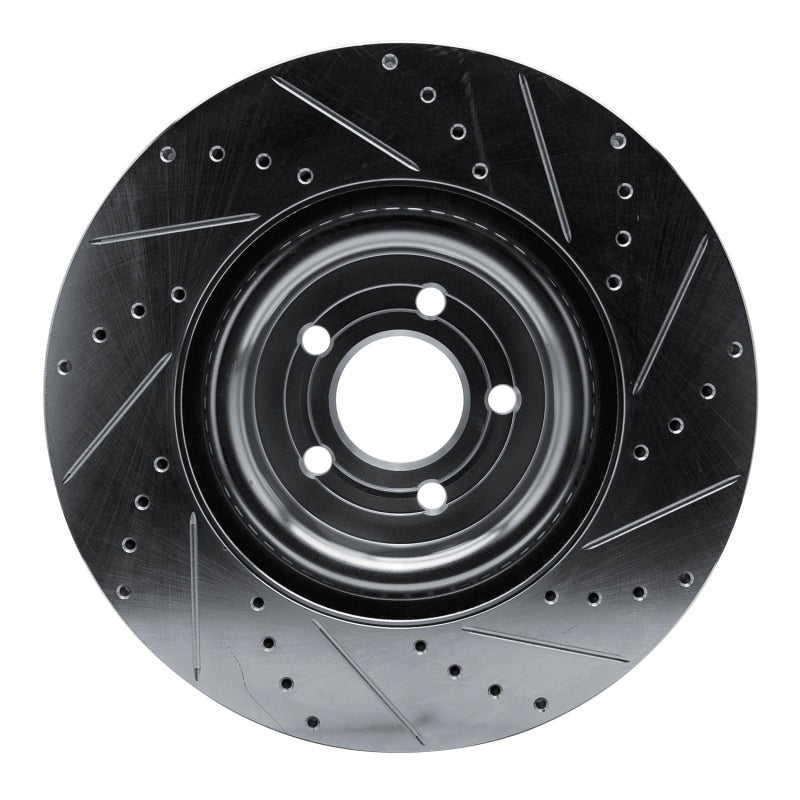 R1 Concepts R1 20-25 Ford Police Interceptor Utility Front Left Drilled & Slotted Silver Brake Rotor