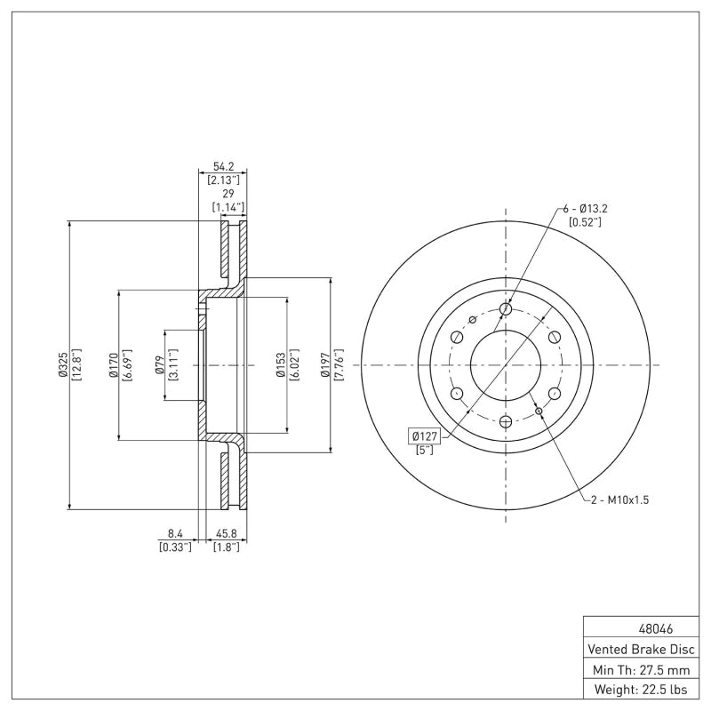 DFC 02-09 Buick Rainier Front Brake Rotor