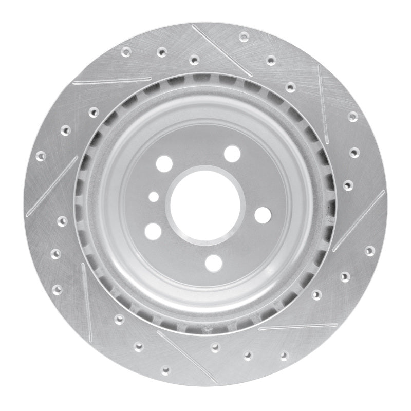 R1 Concepts R1 12-19 Mercedes-Benz GLE300D Rear Left Drilled & Slotted Silver Brake Rotor