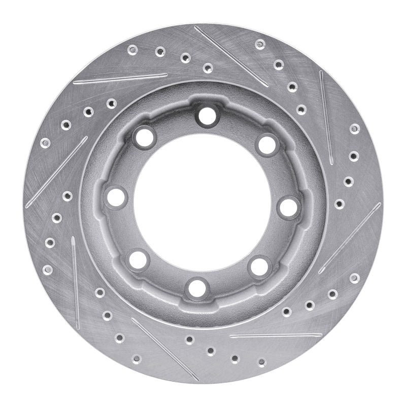 R1 Concepts R1 80-94 Ford F-250 4WD (Excl Super Duty) Front Left Drilled & Slotted Silver Brake Rotor