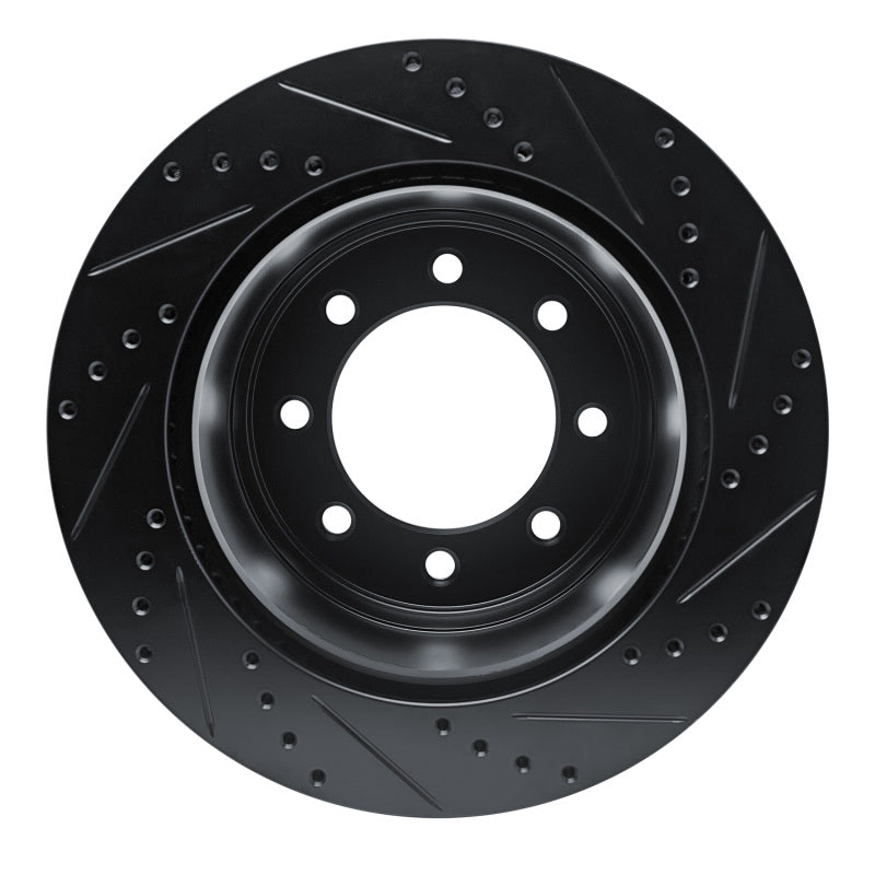 R1 Concepts R1 11-22 Ford F-250 4WD (Super Duty) Rear Left Drilled & Slotted Black Brake Rotor
