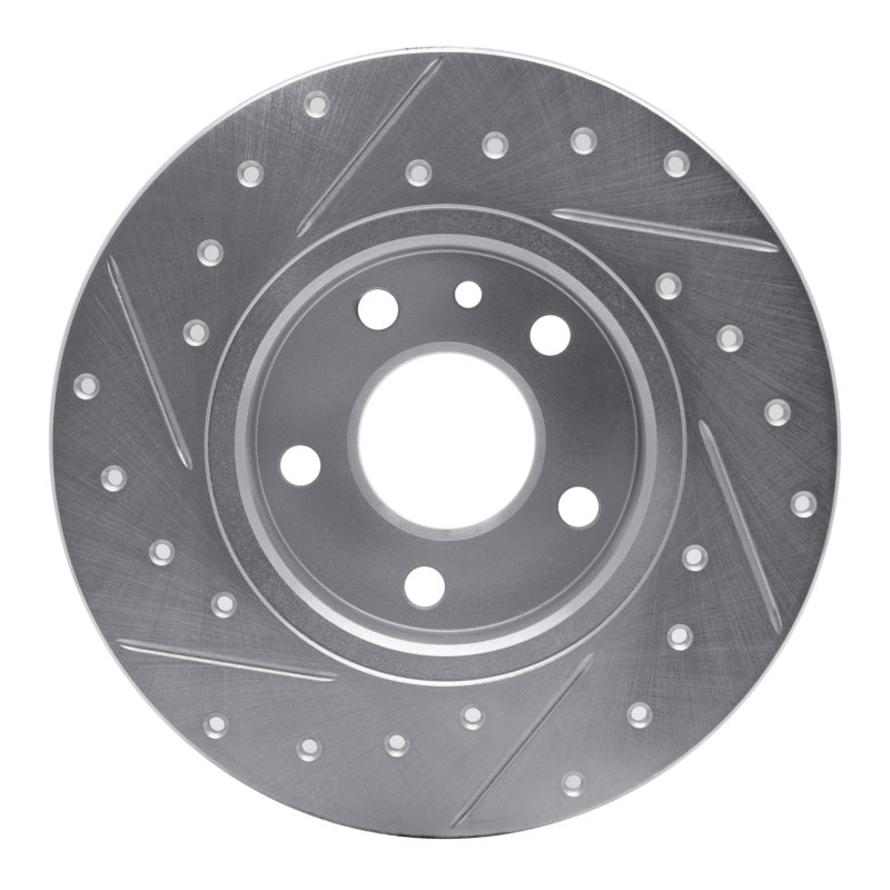 R1 Concepts R1 91-95 Alfa Romeo 164 Rear Right Drilled & Slotted Silver Brake Rotor