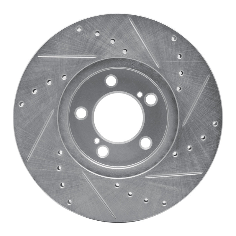 R1 Concepts R1 93-07 Ford Thunderbird Front Left Drilled & Slotted Silver Brake Rotor