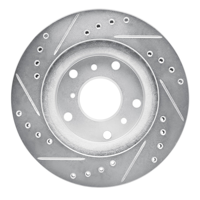 R1 Concepts R1 88-92 Ford Probe Front Right Drilled & Slotted Silver Brake Rotor