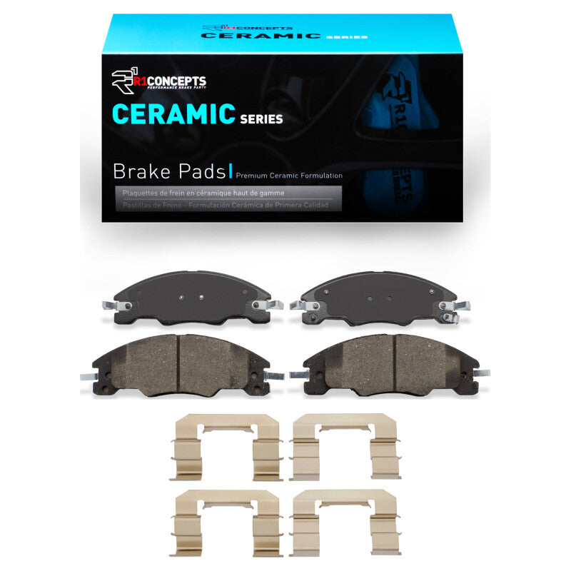 R1 Concepts R1 08-11 Ford Focus Front Ceramic Brake Pads & Hardware Kit