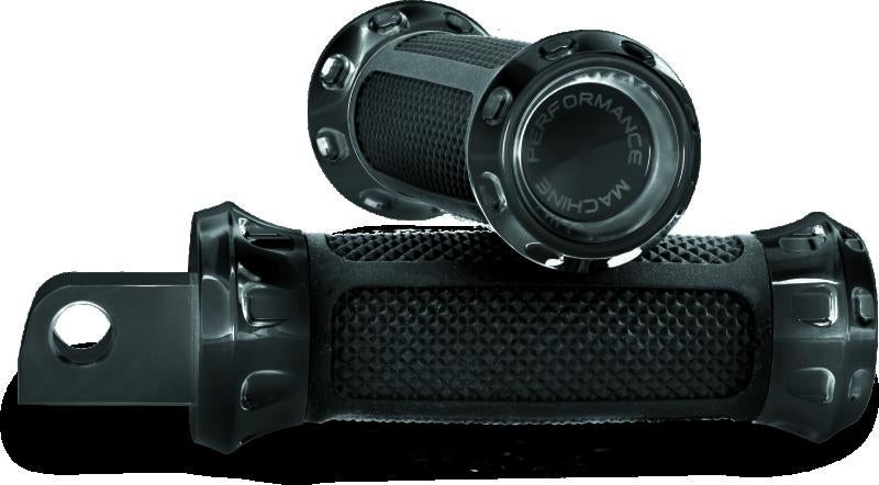 Performance Machine Footpegs Overdrive - Black Ano
