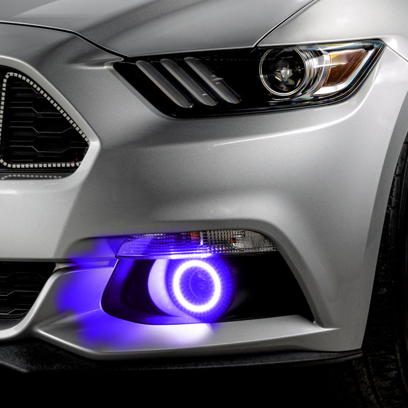 ORACLE Lighting Oracle Ford Mustang 15-20 WP LED Projector Fog Halo Kit - ColorSHIFT