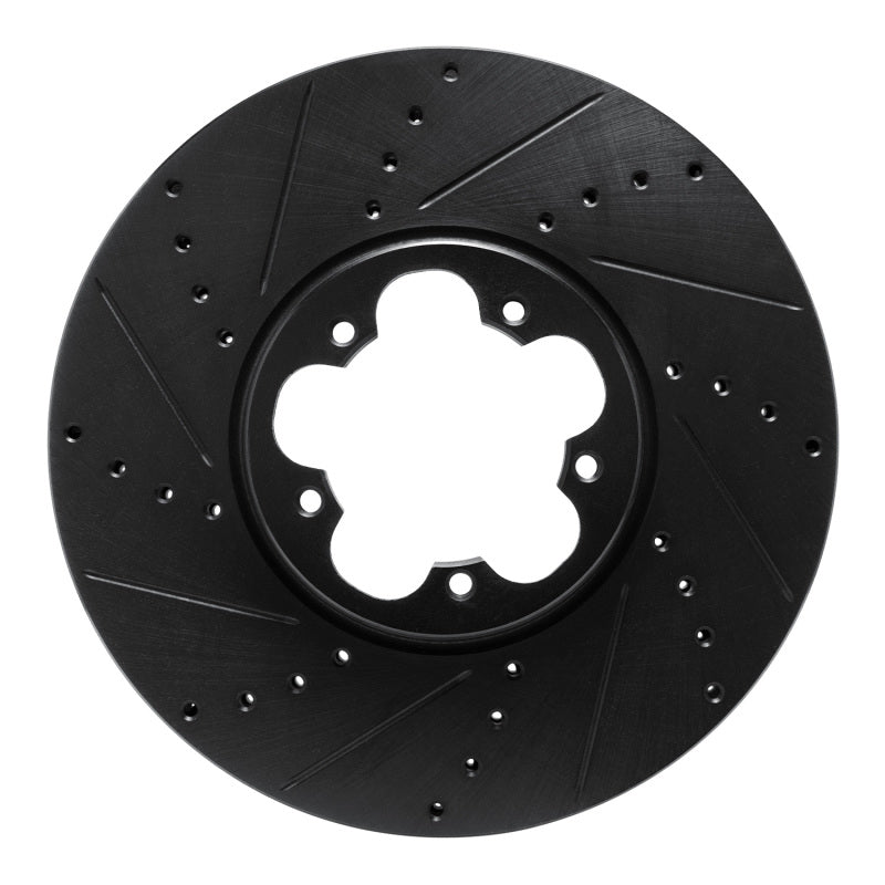 R1 Concepts R1 14-19 Ford Transit-350/SRW Front Left Drilled & Slotted Black Brake Rotor