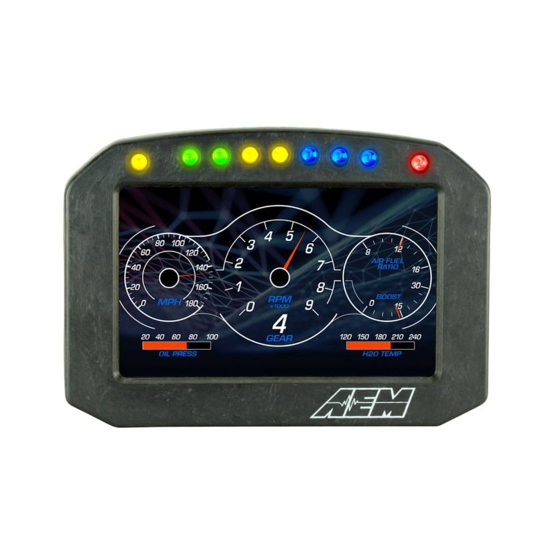 AEM CD-5LG Carbon Logging Flush Digital Dash Display w/ Internal 20Hz GPS & Antenna