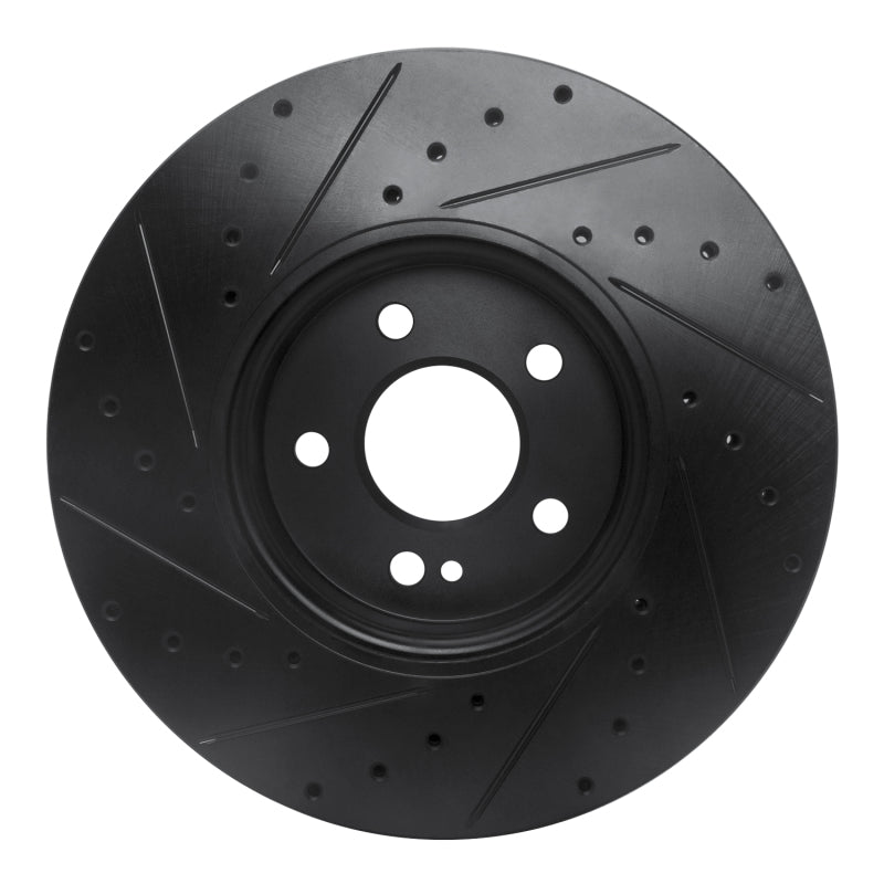 R1 Concepts R1 19-26 Mercedes-Benz A220 Front Right Drilled & Slotted Black Brake Rotor