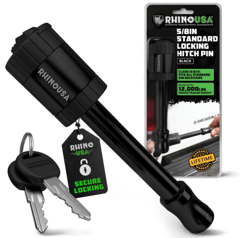 Rhino USA 2in Locking Trailer Hitch Pin - Blue