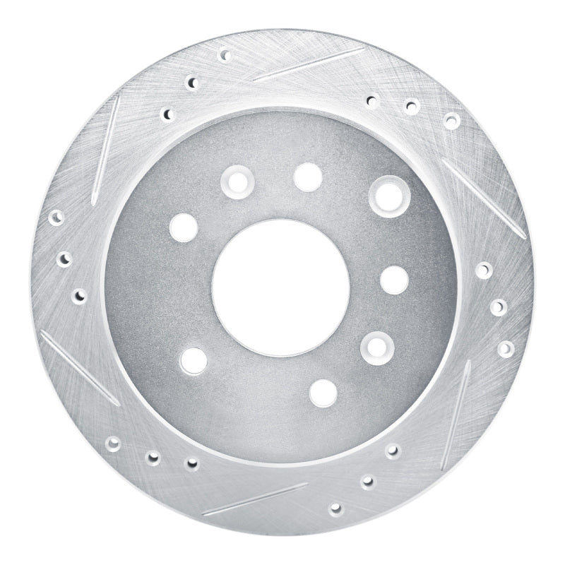 R1 Concepts R1 90-91 Mazda 929 Rear Left Drilled & Slotted Silver Brake Rotor