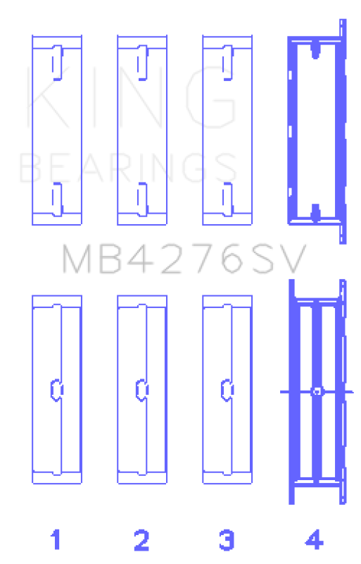 King Engine Bearings Land Rover 2.7L TDV6 Sputter Replacement Crankshaft Main Bearings