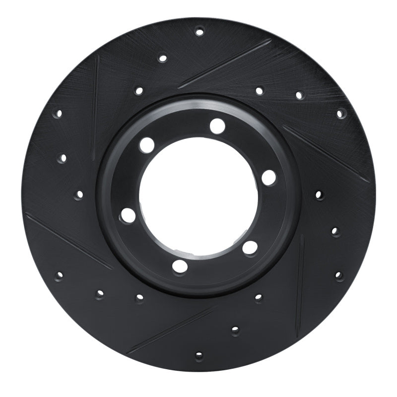 R1 Concepts R1 79-86 Dodge D50 Front Left Drilled & Slotted Black Brake Rotor