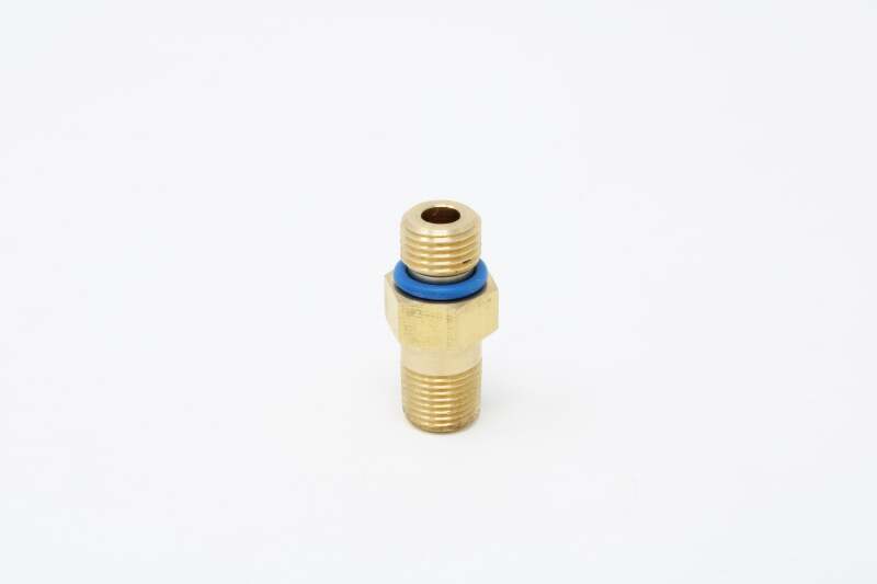 Aeromotive VaporWorx GM Fuel Pressure Sensor Adapter - M10 x 1.0mm Male to 1/8in NPT Port - Brass