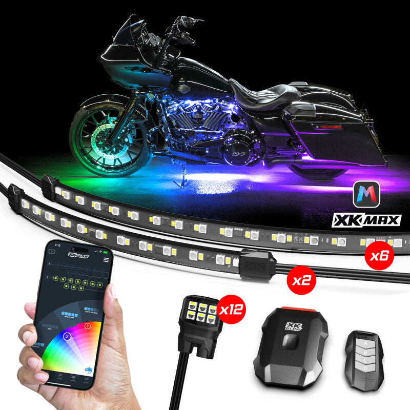 XKGLOW XK Glow XKmax RGBW 20pc addressable Motorcycle Underglow Light Kit