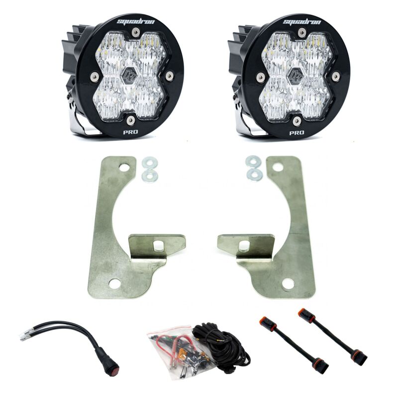 Baja Designs 18-25 JL/JT / 20-25 Gladiator Squadron-R Sport 2.0 Fog Kit OE Rubicon Bumper (WC)-Clear