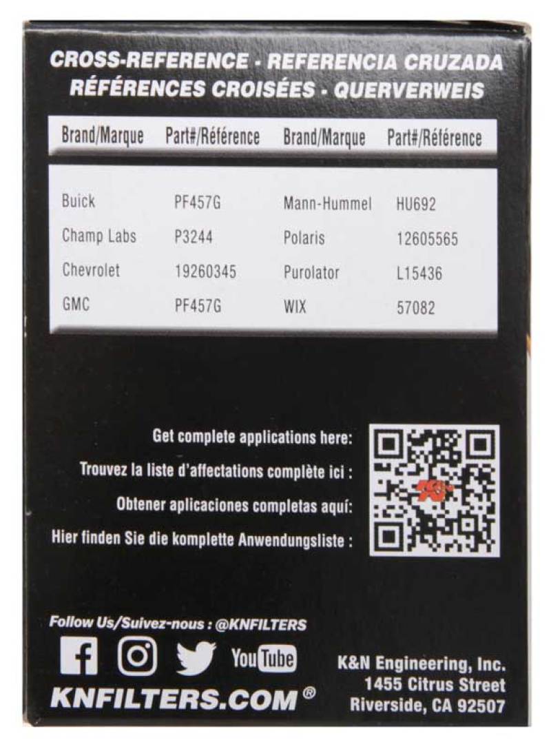 K&N Engineering K&N Saturn/Chevrolet/Saab/Pontiac/Vauxhall Cartridge Oil Filter