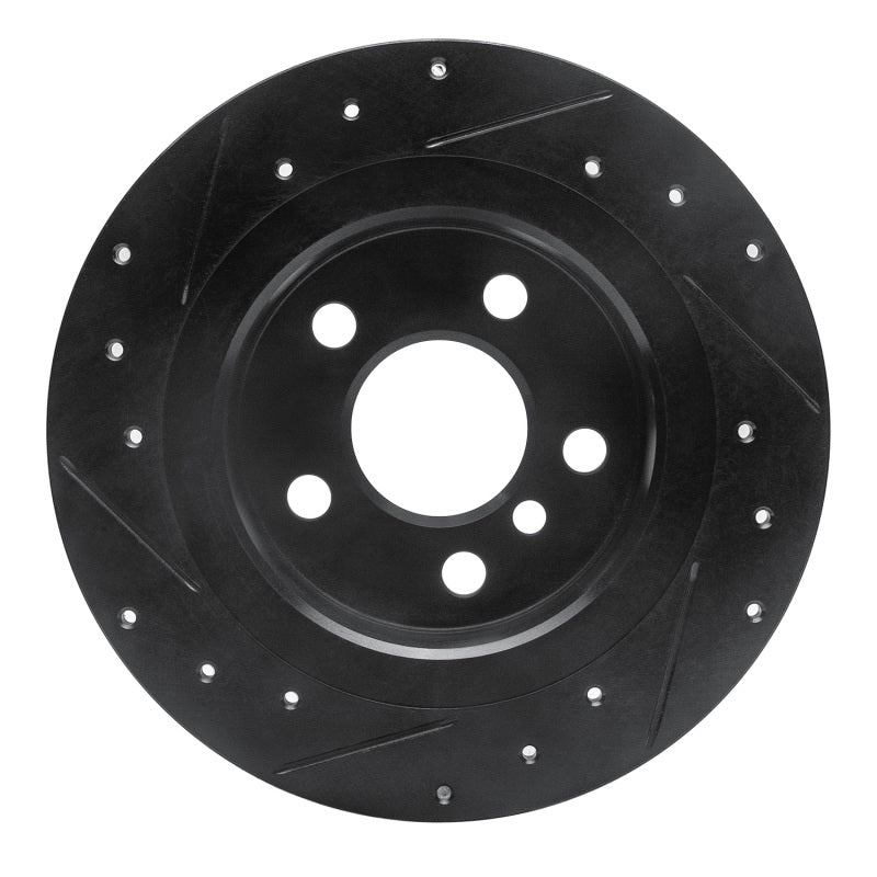 R1 Concepts R1 14-25 BMW 220i (Mexico) Rear Right Drilled & Slotted Black Brake Rotor