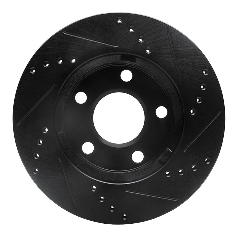 R1 Concepts R1 97-05 Chevrolet Classic Front Left Drilled & Slotted Black Brake Rotor