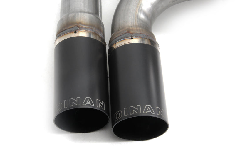 Dinan 17-20 BMW 330i/430i (F30/F31/F32/F33/F36) Free Flow Axleback Exhaust System - Black Tips