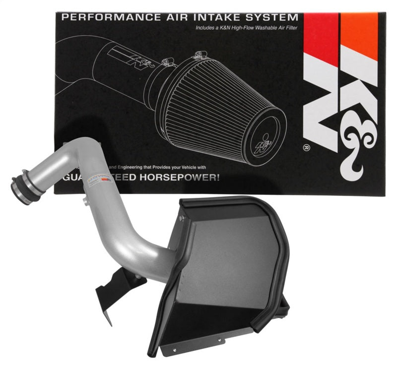 K&N Engineering K&N 14-16 Kia Forte Coup L4-1.6L F/I Silver Typhoon Short Ram Intake