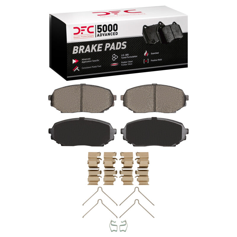 DFC 90-97 Mazda Miata (NA) Front 5000 Advanced Semi Metallic Brake Pads and Hardware Kit